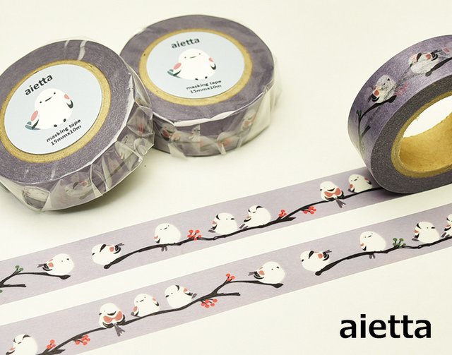 シマエナガ オリジナルマスキングテープ AIETTA